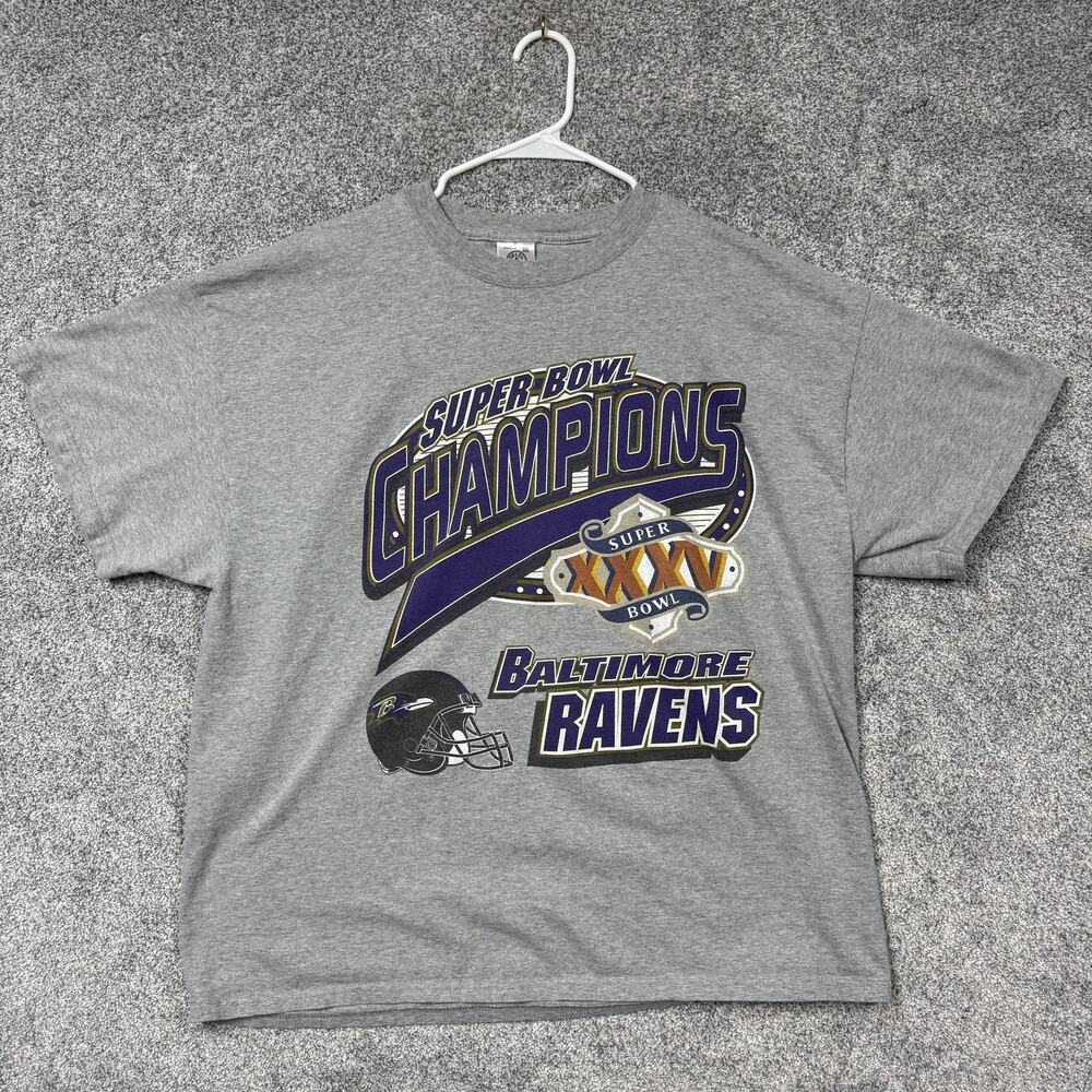 Baltimore Ravens Shirt Mens 2XL Football Super Bowl XXXV Champions Delta 2013